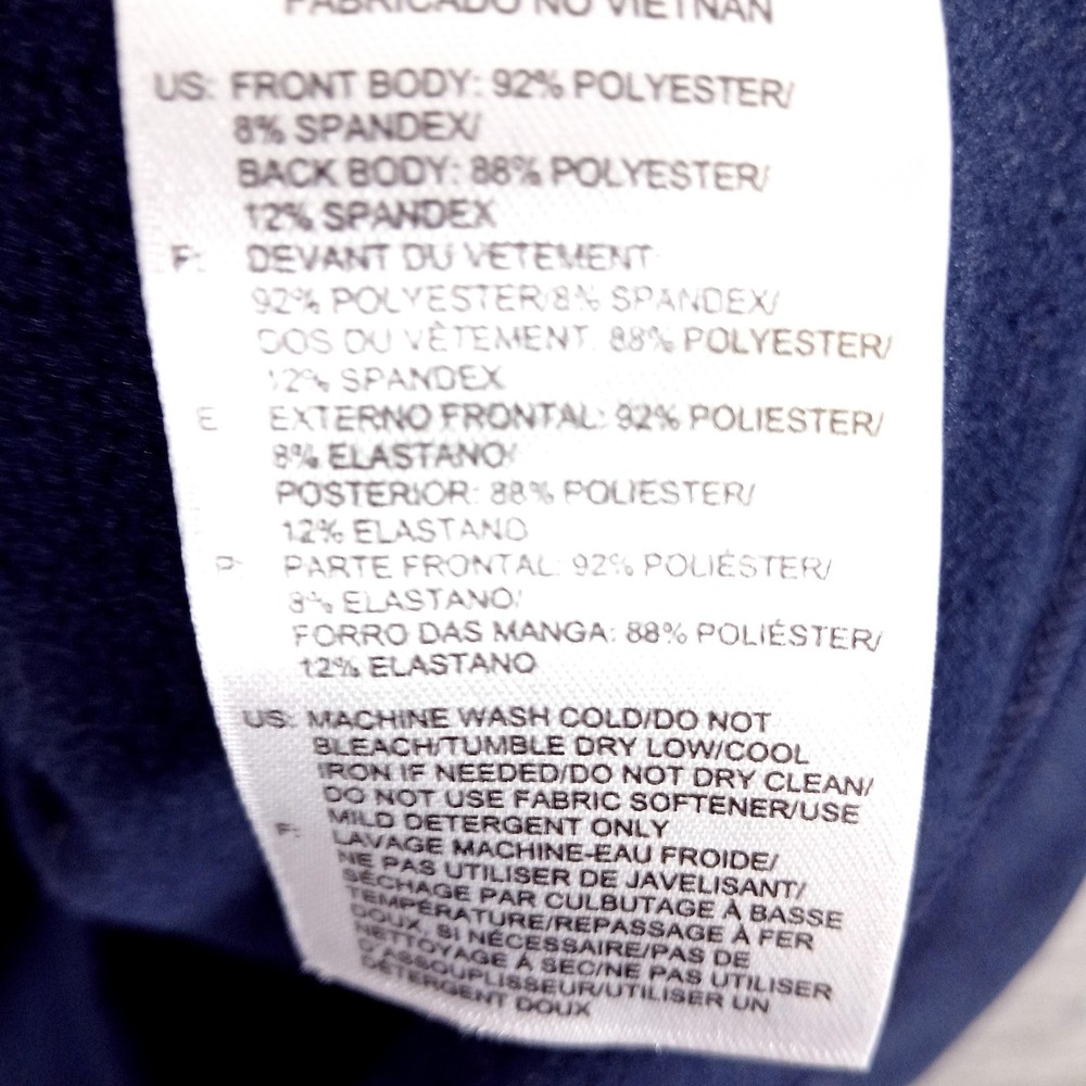 Reebok Sweater‎ Mens Large Blue Quarter Zip PlayWarm Pullover Athletic Top - Picture 10 of 11